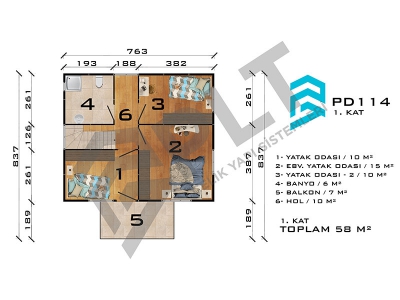 PD114 Çift Katlı Prefabrik