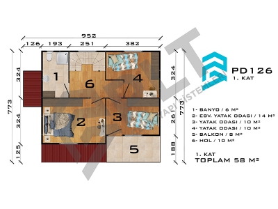 PD126 Çift Katlı Prefabrik