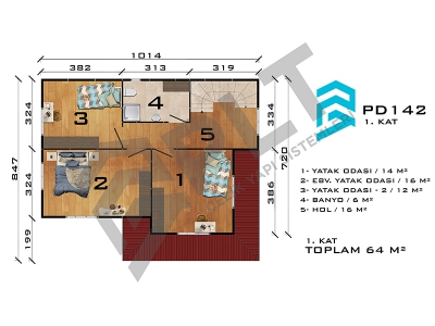 PD142 Çift Katlı Prefabrik