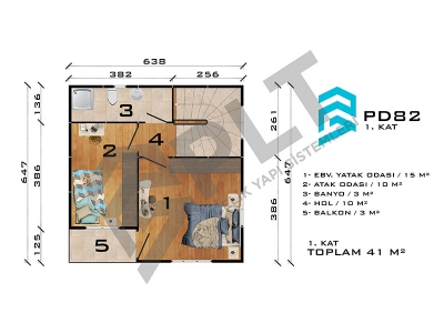 PD82 Çift Katlı Prefabrik