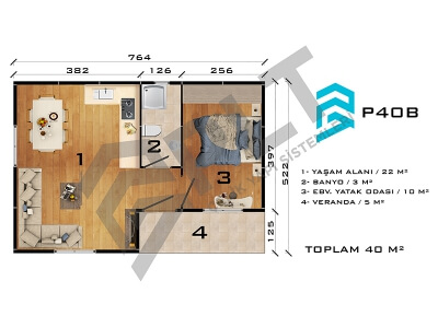 P40B Single Storey Prefabricated House