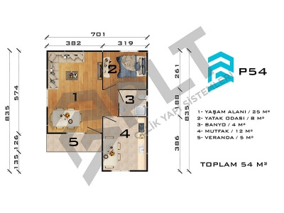 P54 Single Storey Prefabricated House