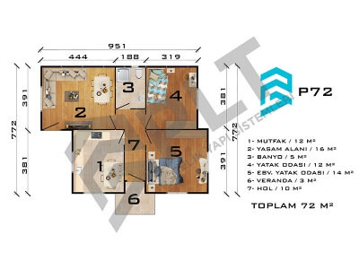 P72 Single Storey Prefabricated House