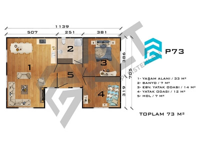 P73 Single Storey Prefabricated House