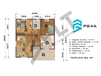 P84A Tek Katlı Prefabrik Ev