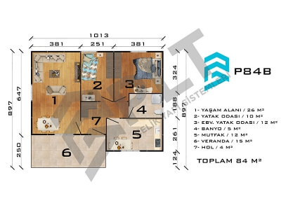 P84B Single Storey Prefabricated House