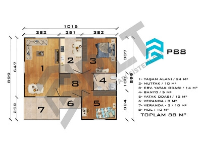 P88 Single Storey Prefabricated House