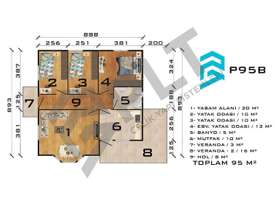 P95B Tek Katlı Prefabrik Ev