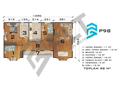 P98 Tek Katlı Prefabrik