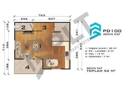 PD100 Çift Katlı Prefabrik