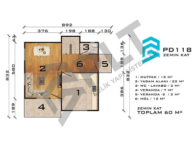 PD118 Çift Katlı Prefabrik