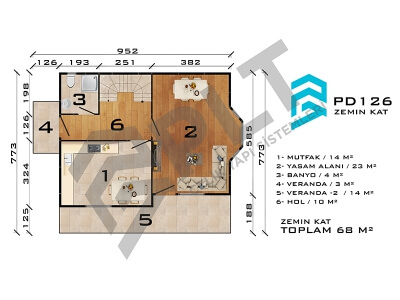 PD126 Çift Katlı Prefabrik