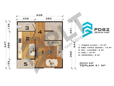 PD82 Çift Katlı Prefabrik