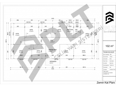 SP 102 TEK KATLI ŞANTİYE BİNASI