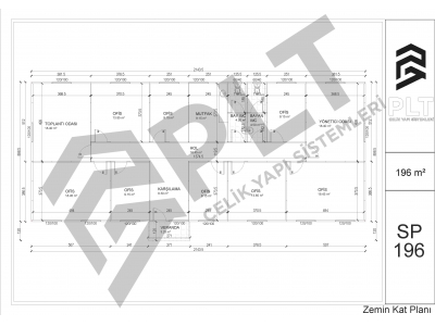 SP 196 TEK KATLI ŞANTİYE BİNASI